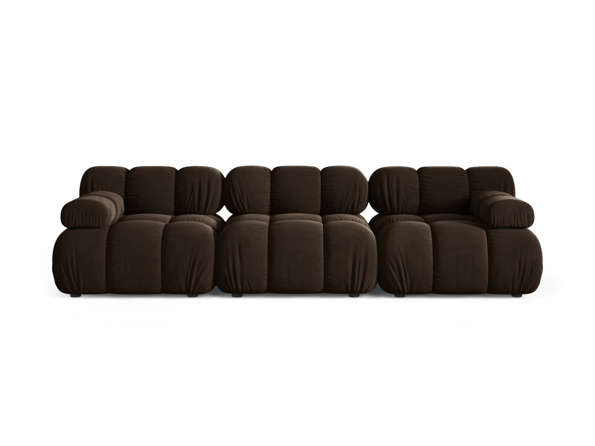 Bellis Divano componibile 3 Posti Bluvel - Marrone scuro