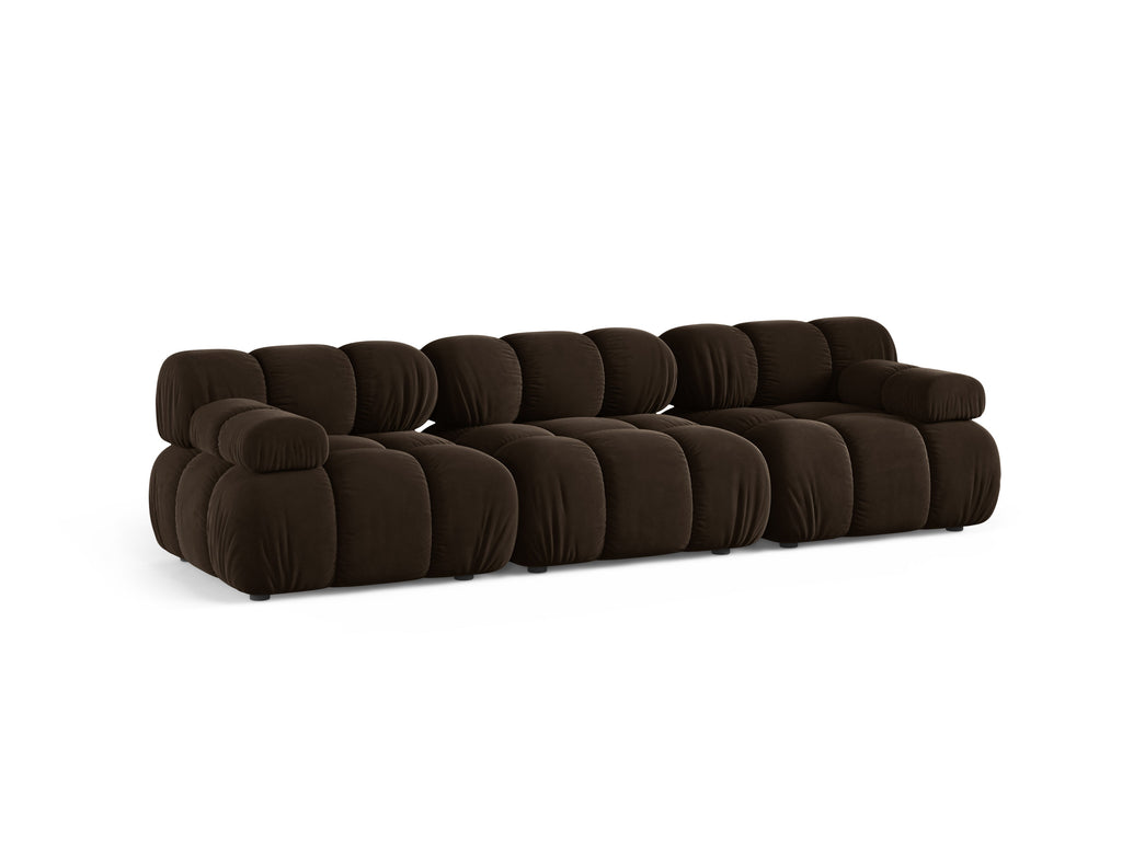 Bellis Divano componibile 3 Posti Bluvel - Marrone scuro