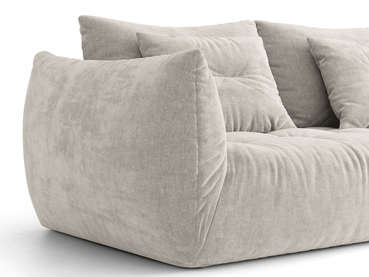 Bloom Divano componibile 3 Posti Wind - Grigio chiaro