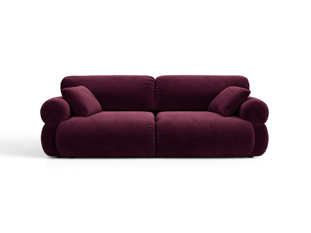 Ophelia Sofa in Velluto 3 Posti Venus - Borgogna