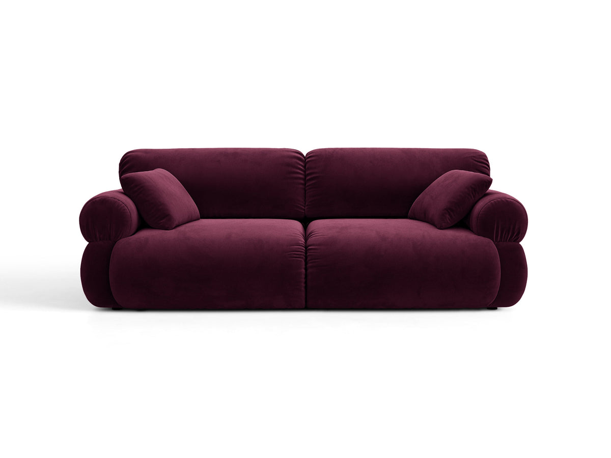 Ophelia Sofa in Velluto 3 Posti Venus - Borgogna