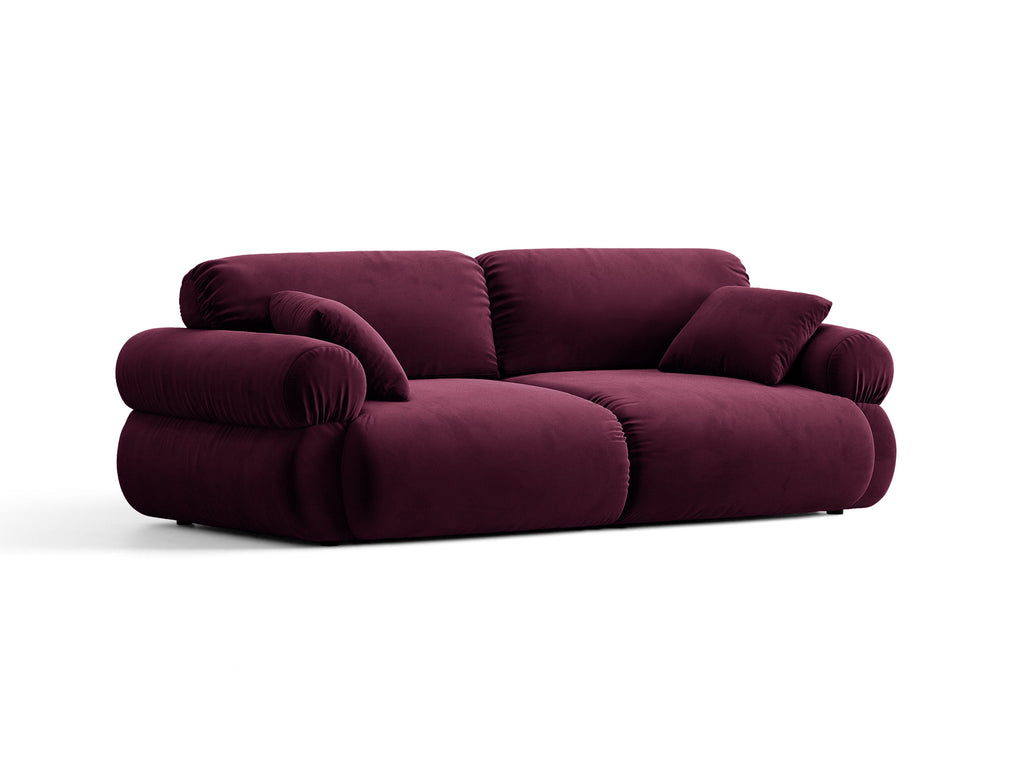 Ophelia Sofa in Velluto 3 Posti Venus - Borgogna