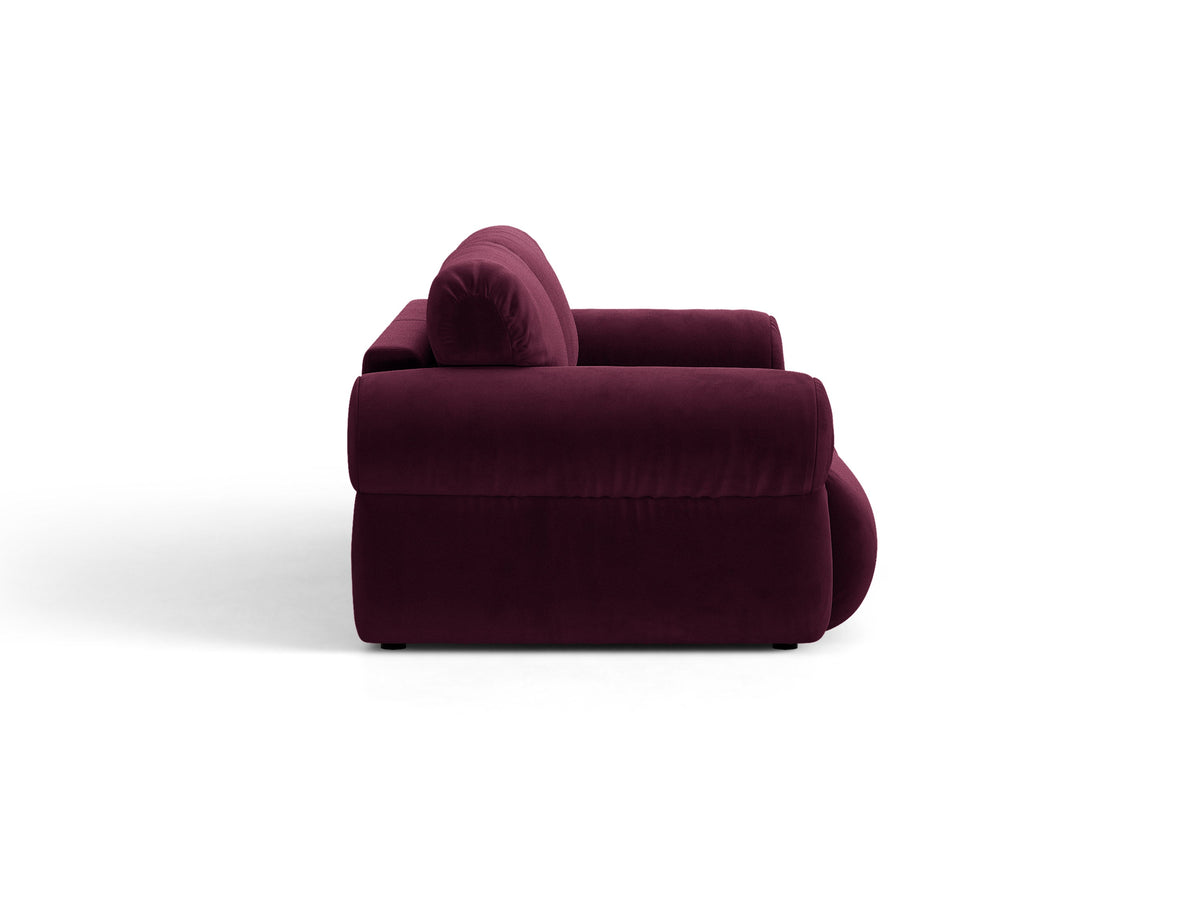 Ophelia Sofa in Velluto 3 Posti Venus - Borgogna