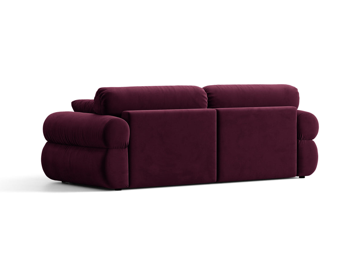 Ophelia Sofa in Velluto 3 Posti Venus - Borgogna