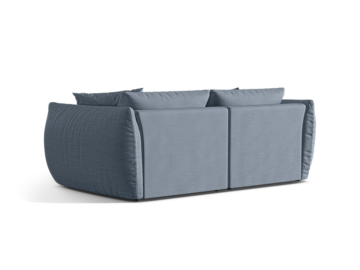 Chris Divano componibile 3 Posti Lins - Blu tenue