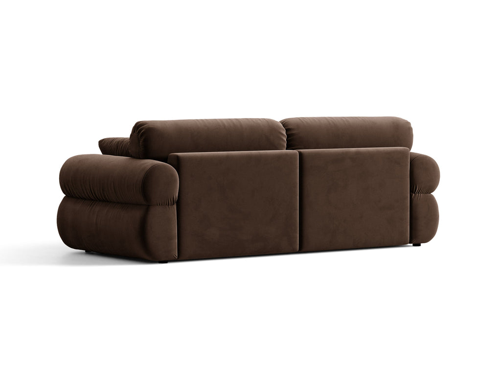 Ophelia Sofa in Velluto 3 Posti Salvador - Cioccolato