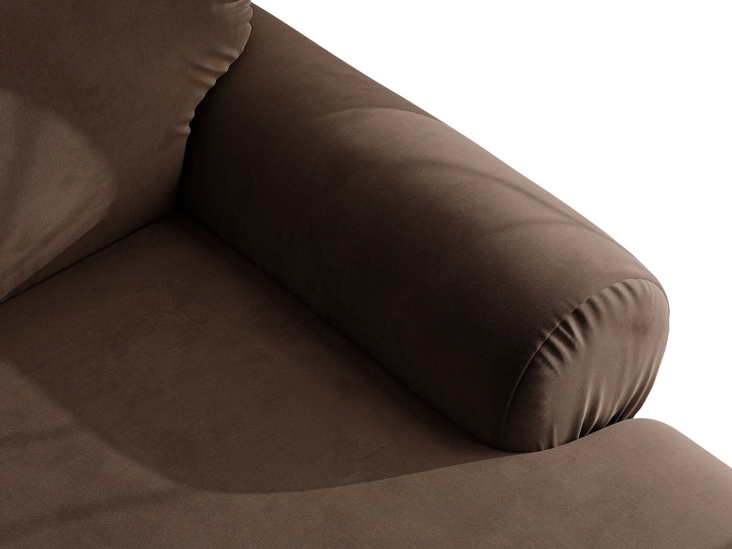 Ophelia Sofa in Velluto 3 Posti Salvador - Cioccolato