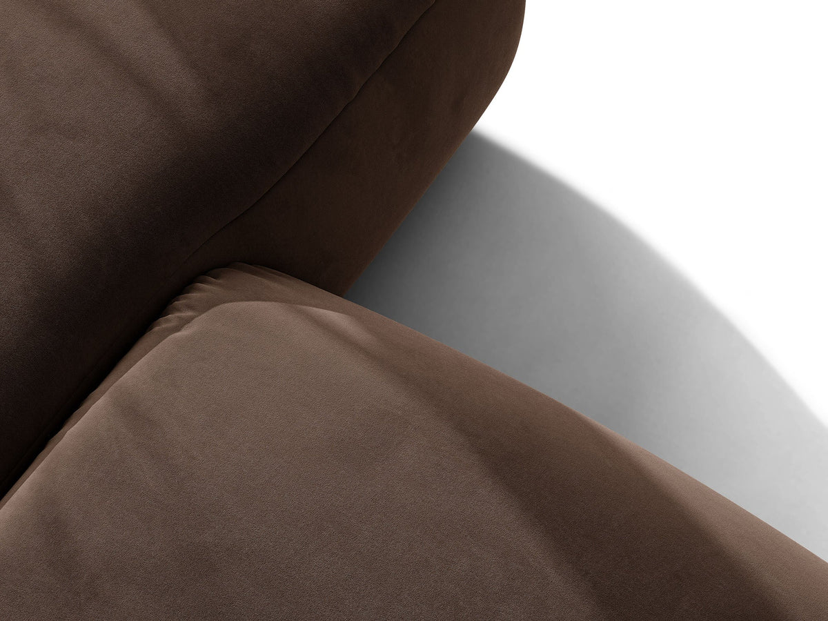 Ophelia Sofa in Velluto 3 Posti Salvador - Cioccolato