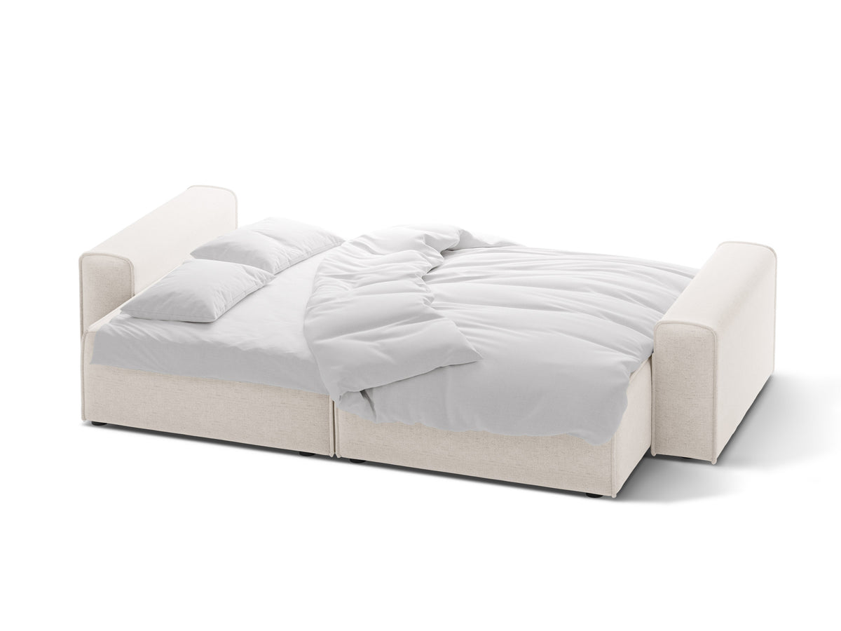 Victor Divano Letto Con Contenitore 3 Posti Moly - Beige chiaro