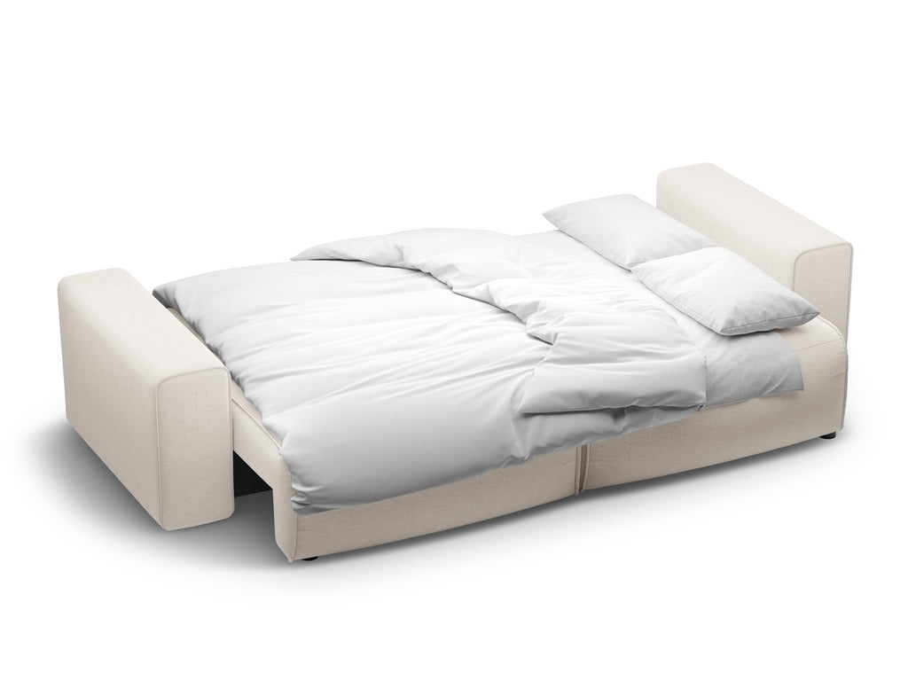 Victor Divano Letto Con Contenitore 3 Posti Moly - Beige chiaro