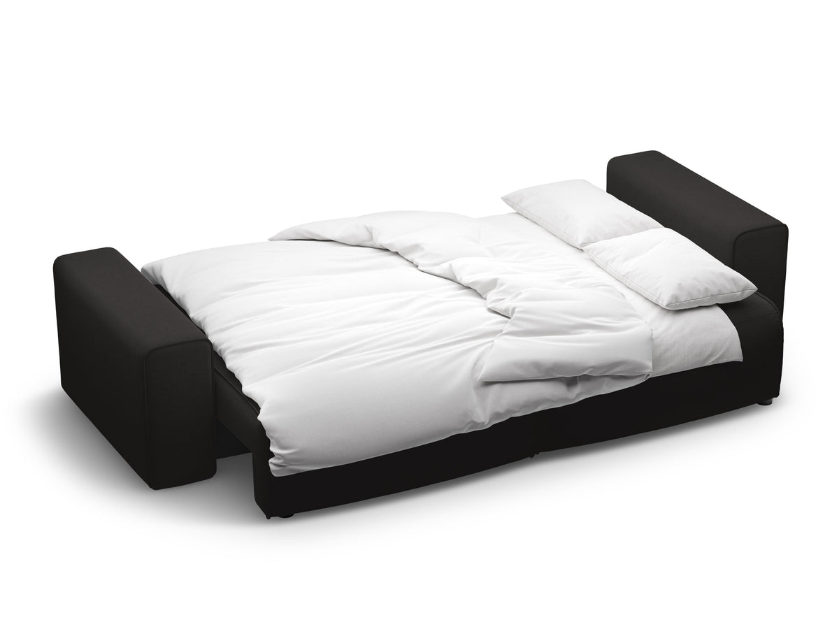 Victor Divano Letto Con Contenitore 3 Posti Moly - Nero