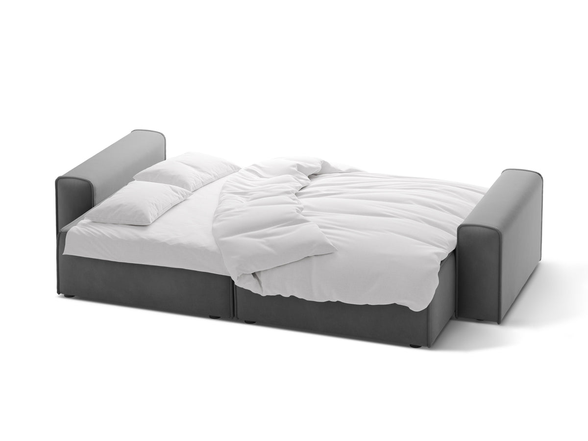 Victor Divano Letto Con Contenitore 3 Posti Paris - Grigio