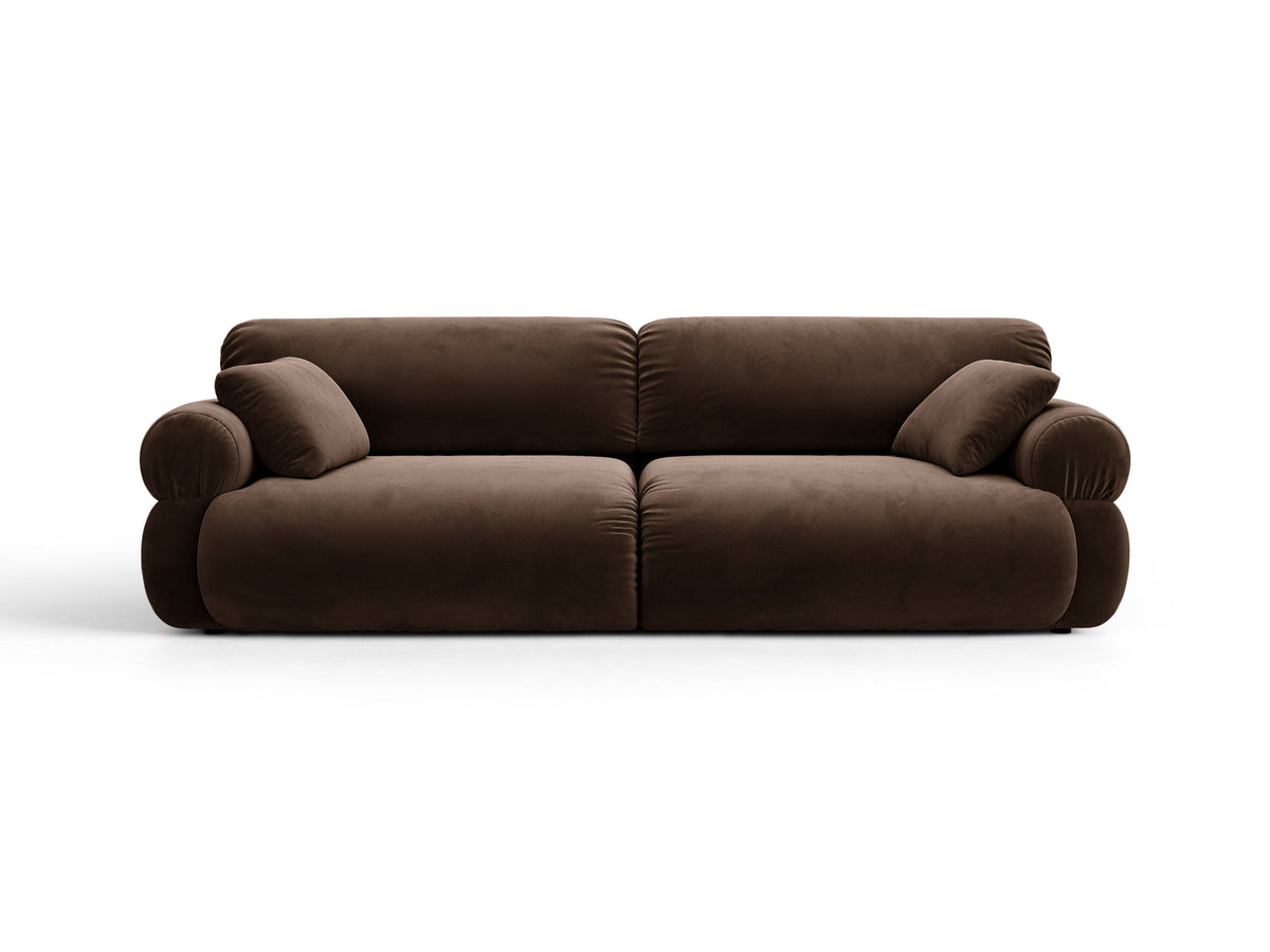 Ophelia Sofa in Velluto 4+ Posti Salvador - Cioccolato