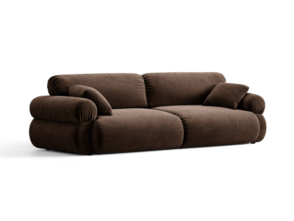 Ophelia Sofa in Velluto 4+ Posti Salvador - Cioccolato