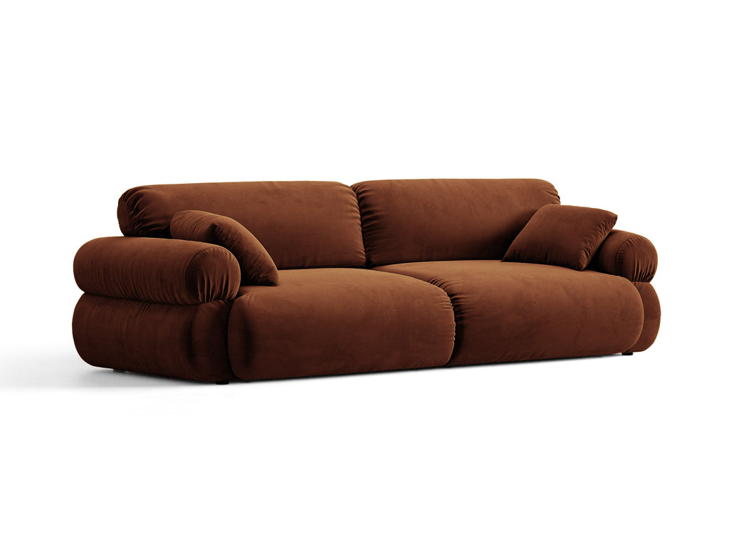 Ophelia Sofa in Velluto 4+ Posti Salvador - Marrone