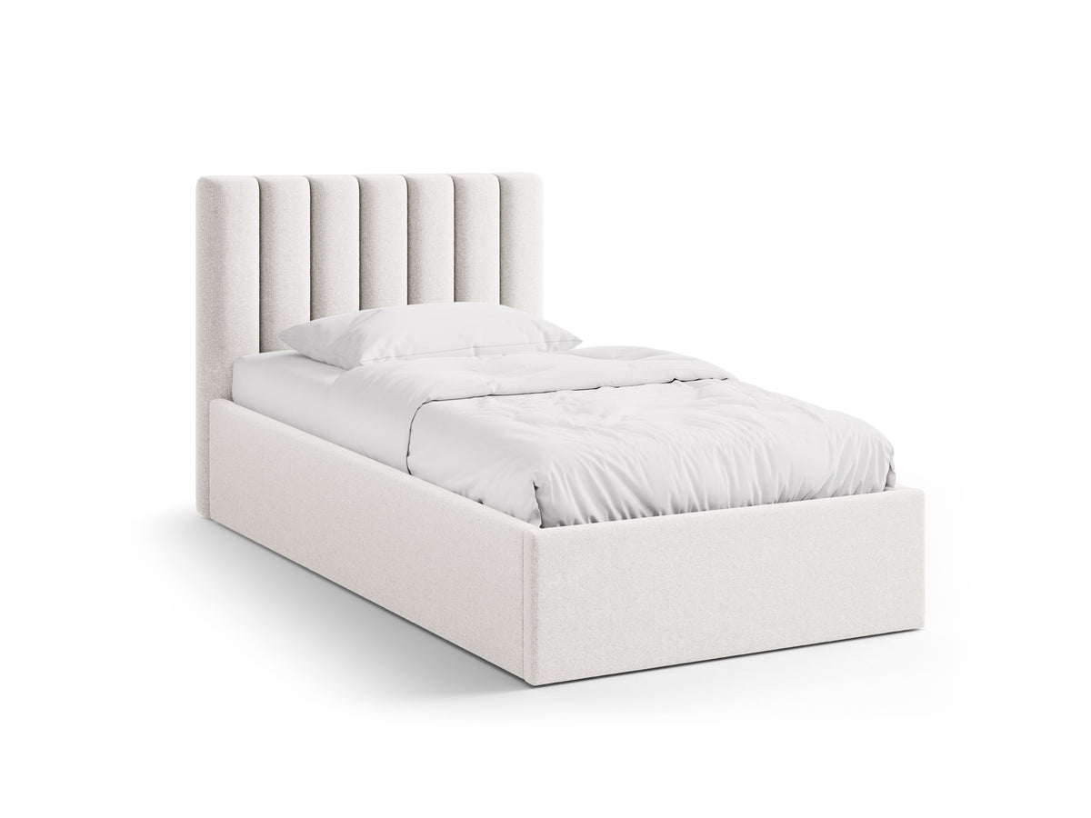 Allison Letto Contenitore Con Testiera Letto Moly - Beige chiaro
