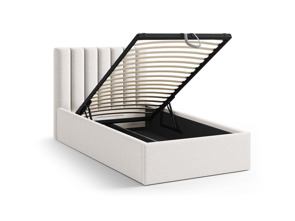 Allison Letto Contenitore Con Testiera Letto Moly - Beige chiaro