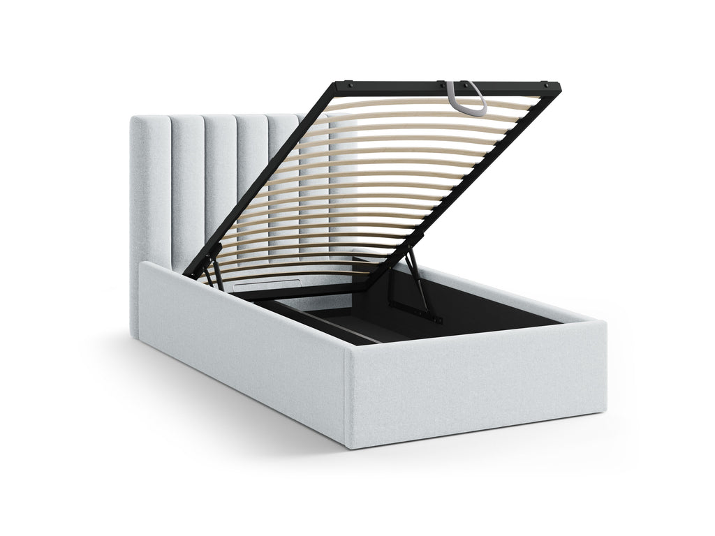 Allison Letto Contenitore Con Testiera Letto Moly - Grigio chiaro