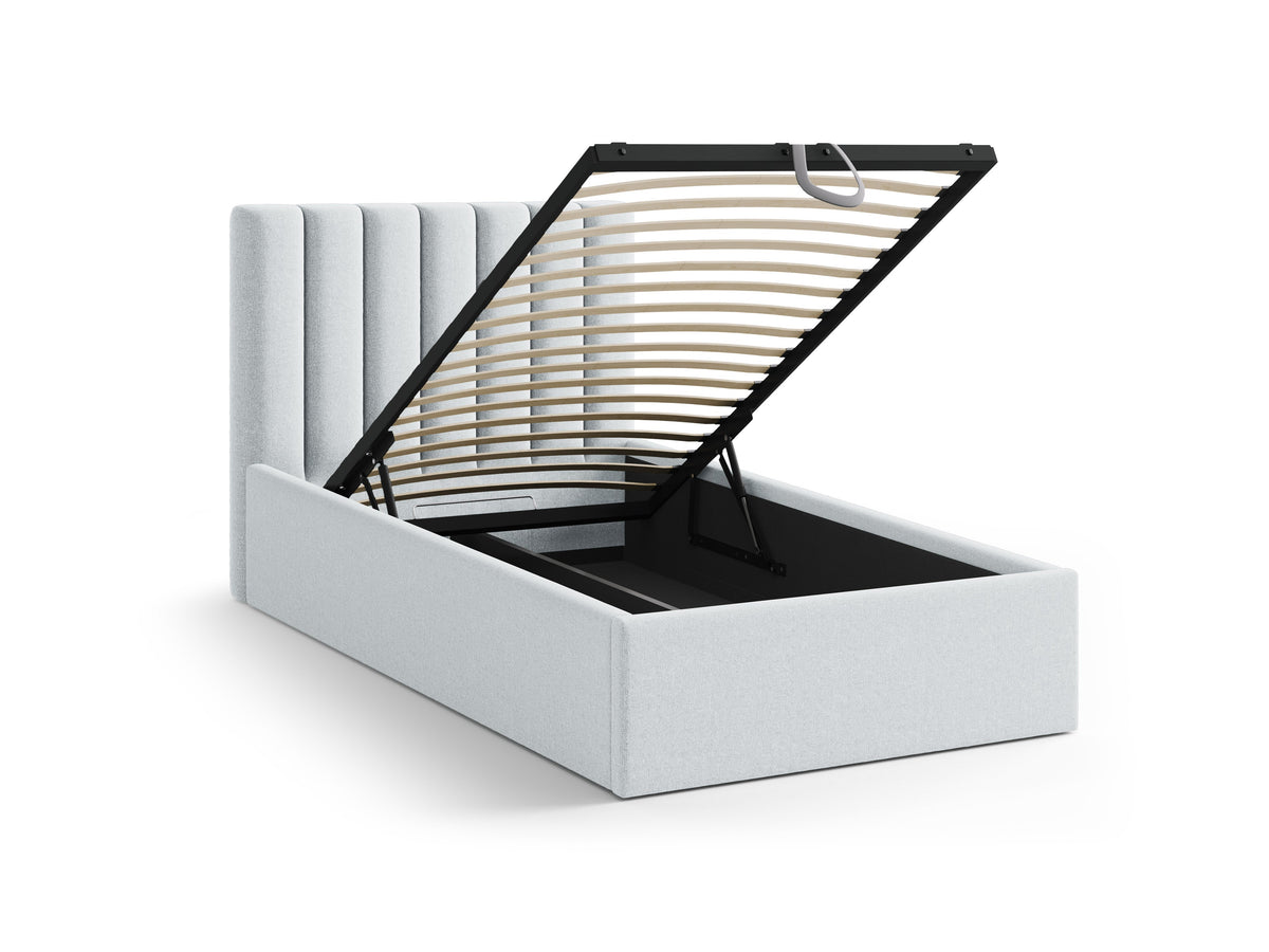 Allison Letto Contenitore Con Testiera Letto Moly - Grigio chiaro