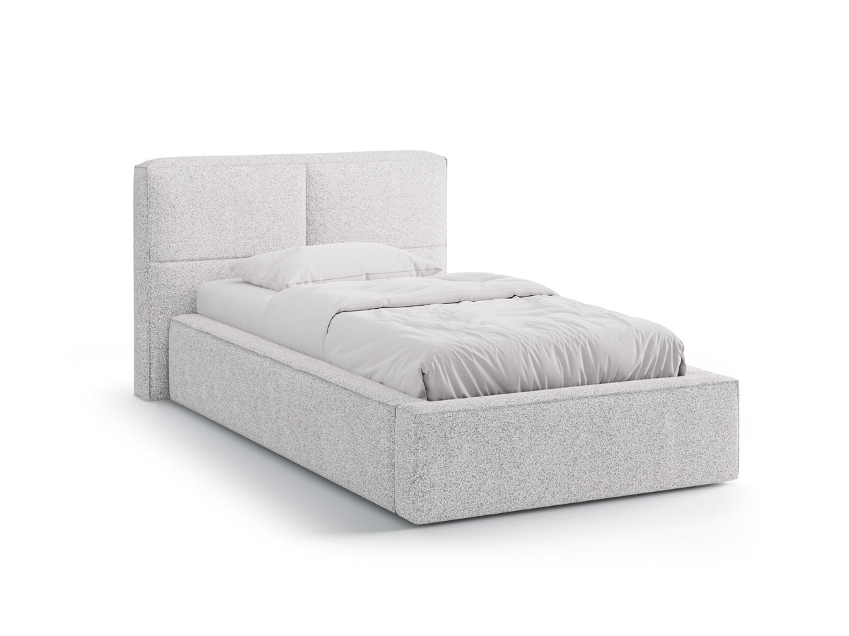 Darren Letto Contenitore Con Testiera Letto Puente - Grigio melange chiaro