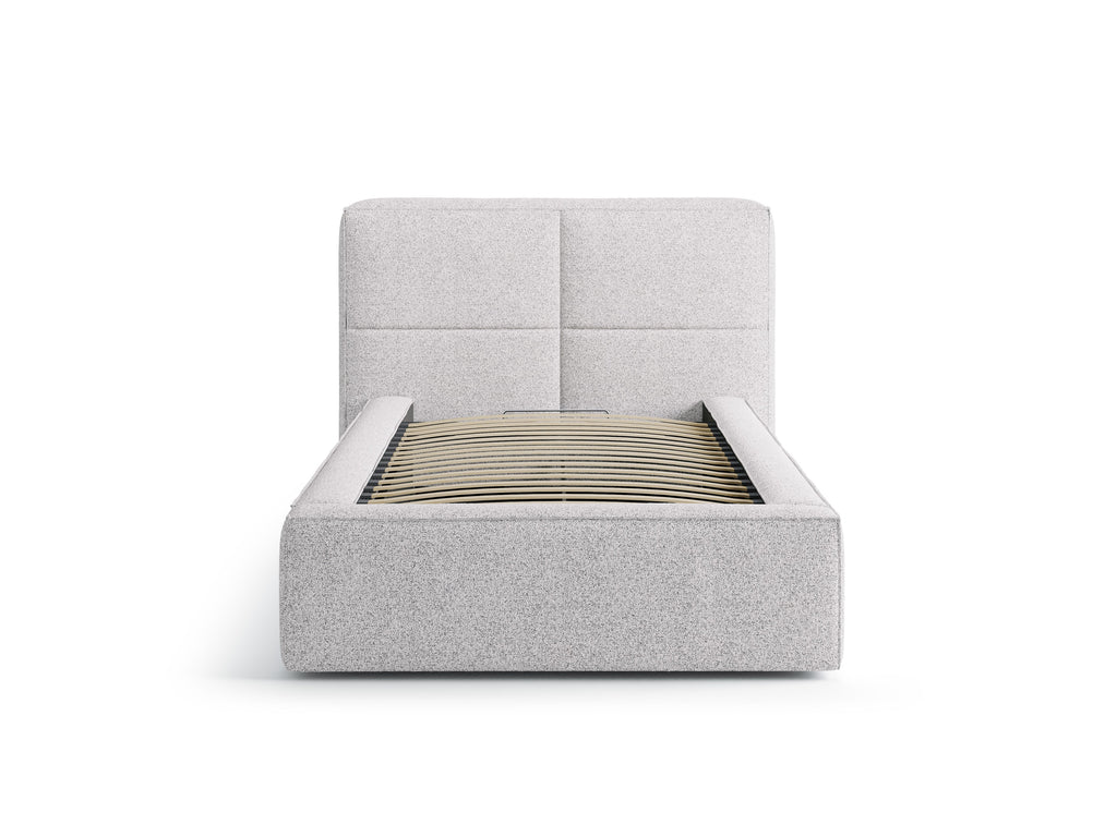 Darren Letto Contenitore Con Testiera Letto Puente - Grigio melange chiaro