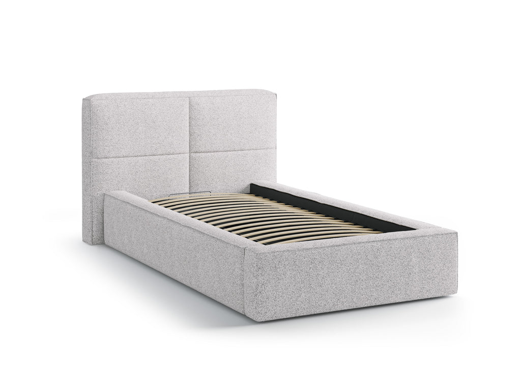 Darren Letto Contenitore Con Testiera Letto Puente - Grigio melange chiaro