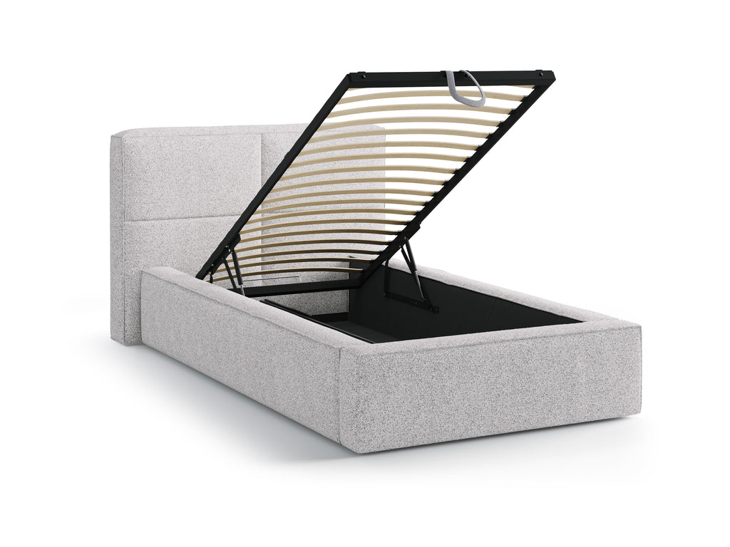 Darren Letto Contenitore Con Testiera Letto Puente - Grigio melange chiaro