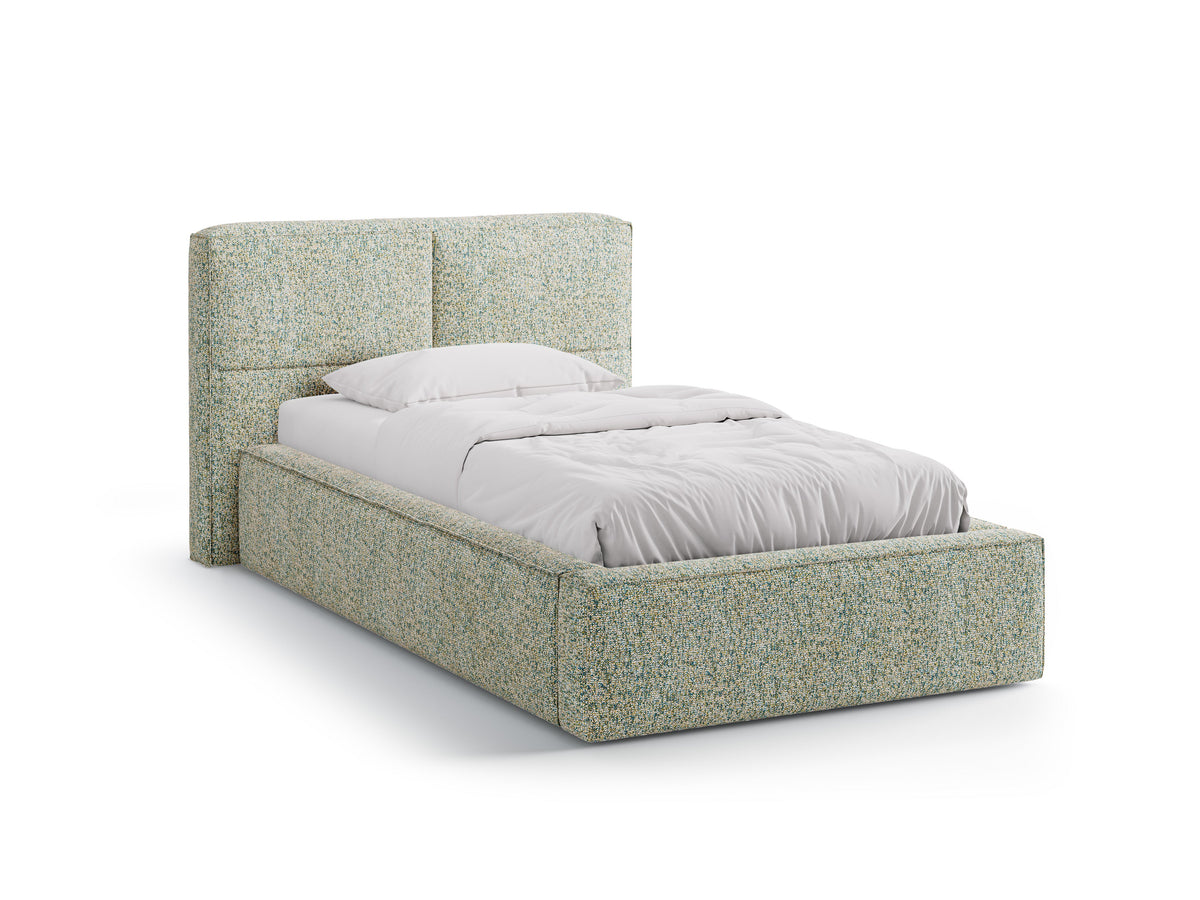 Darren Letto Contenitore Con Testiera Letto Puente - Moss green melange
