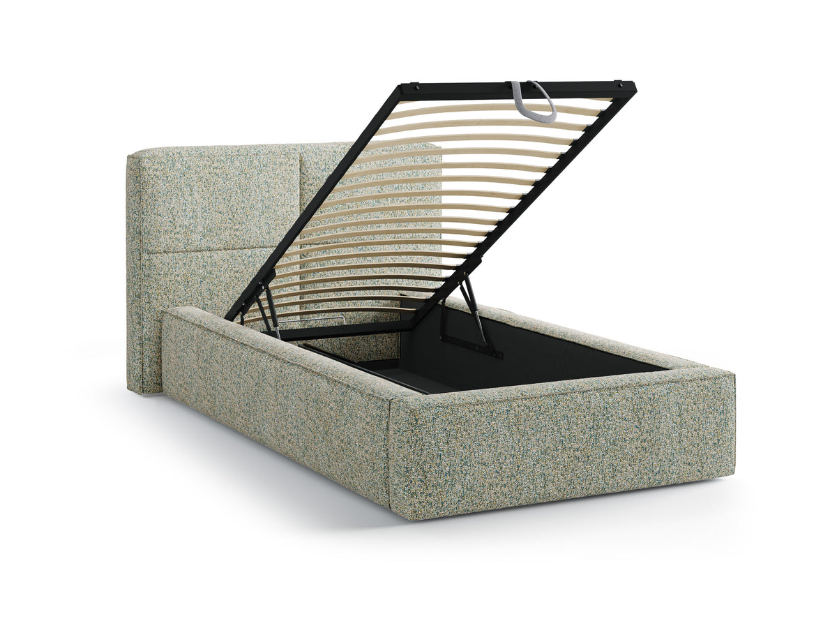 Darren Letto Contenitore Con Testiera Letto Puente - Moss green melange