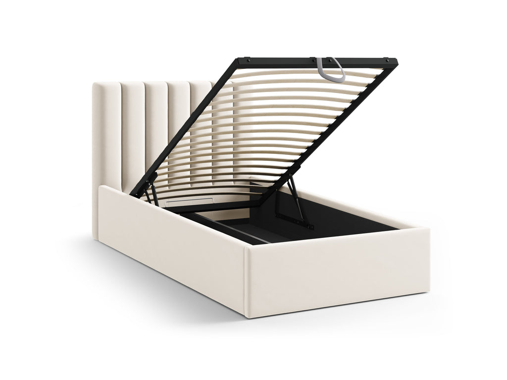 Allison Letto Contenitore Con Testiera Letto Bluvel - Beige chiaro