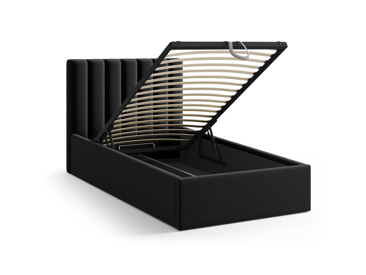 Allison Letto Contenitore Con Testiera Letto Bluvel - Nero