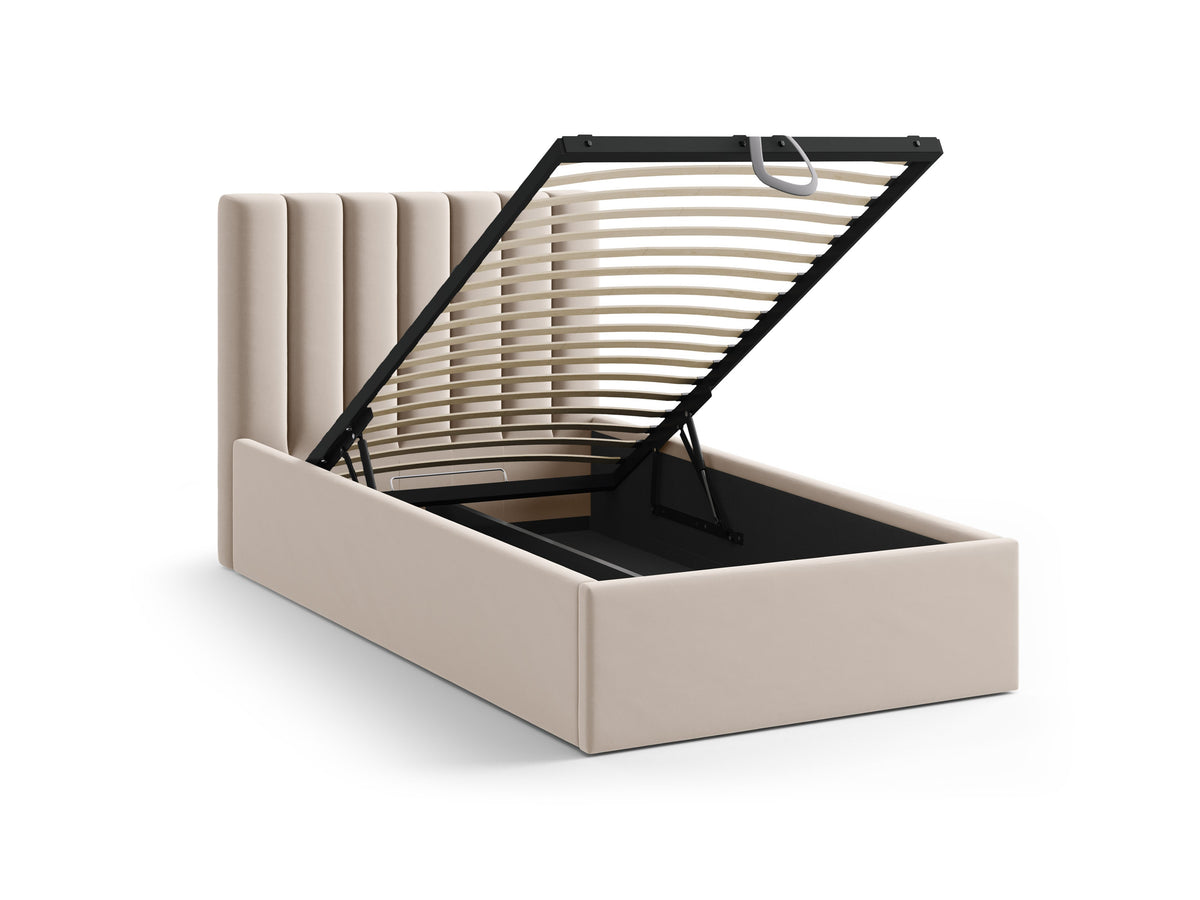 Allison Letto Contenitore Con Testiera Letto Bluvel - Beige scuro