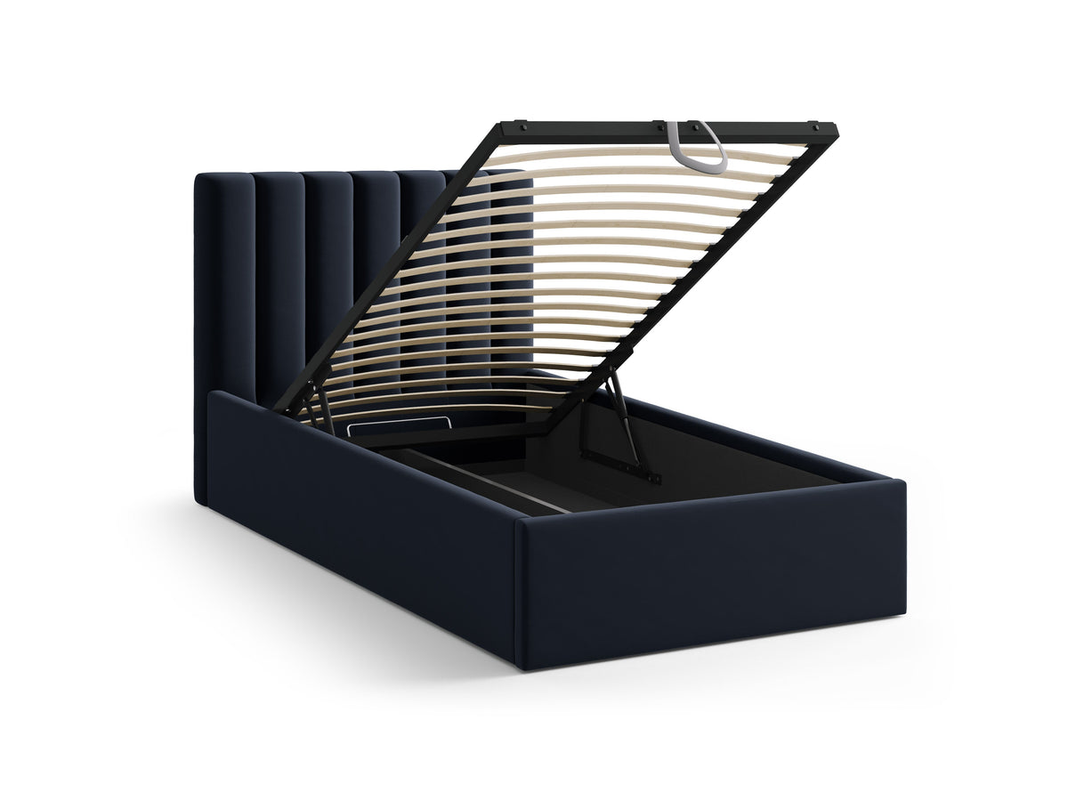 Allison Letto Contenitore Con Testiera Letto Bluvel - Blu scuro