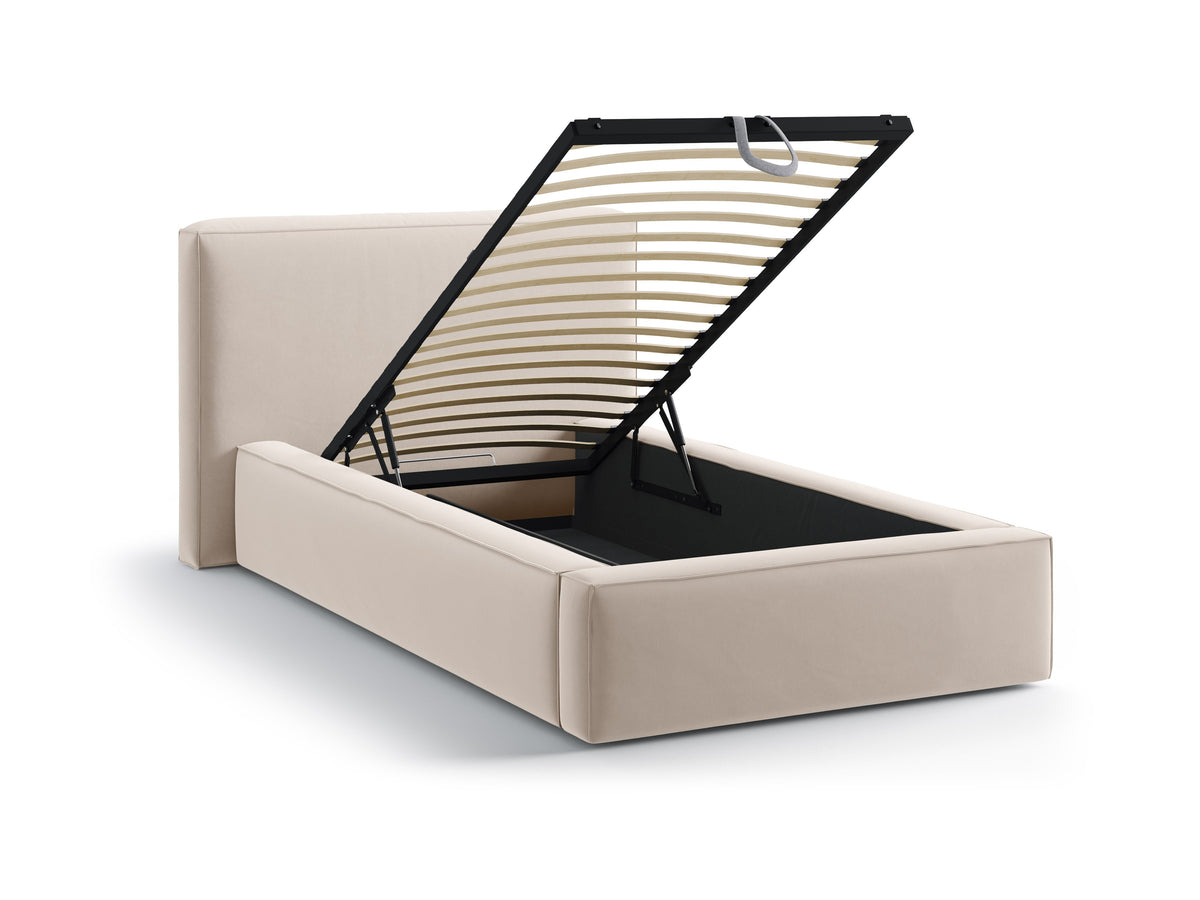 Jodie Letto Contenitore Con Testiera Letto Bluvel - Beige scuro
