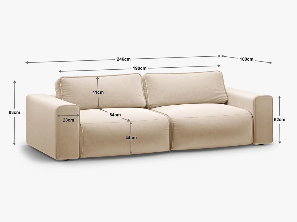 Divano Letto Con Contenitore Moly VICTOR 3 posti