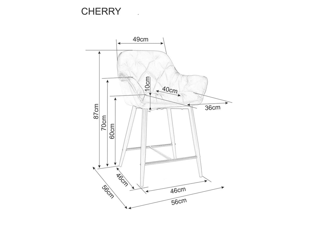 Sgabello CHERRY VELVET